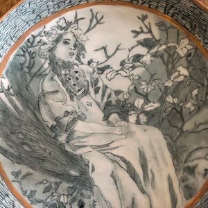 Vintage Art Nouveau Ceramic Plate